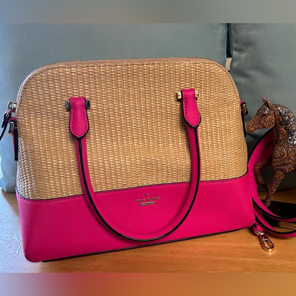 Kate spade wicker and leather.